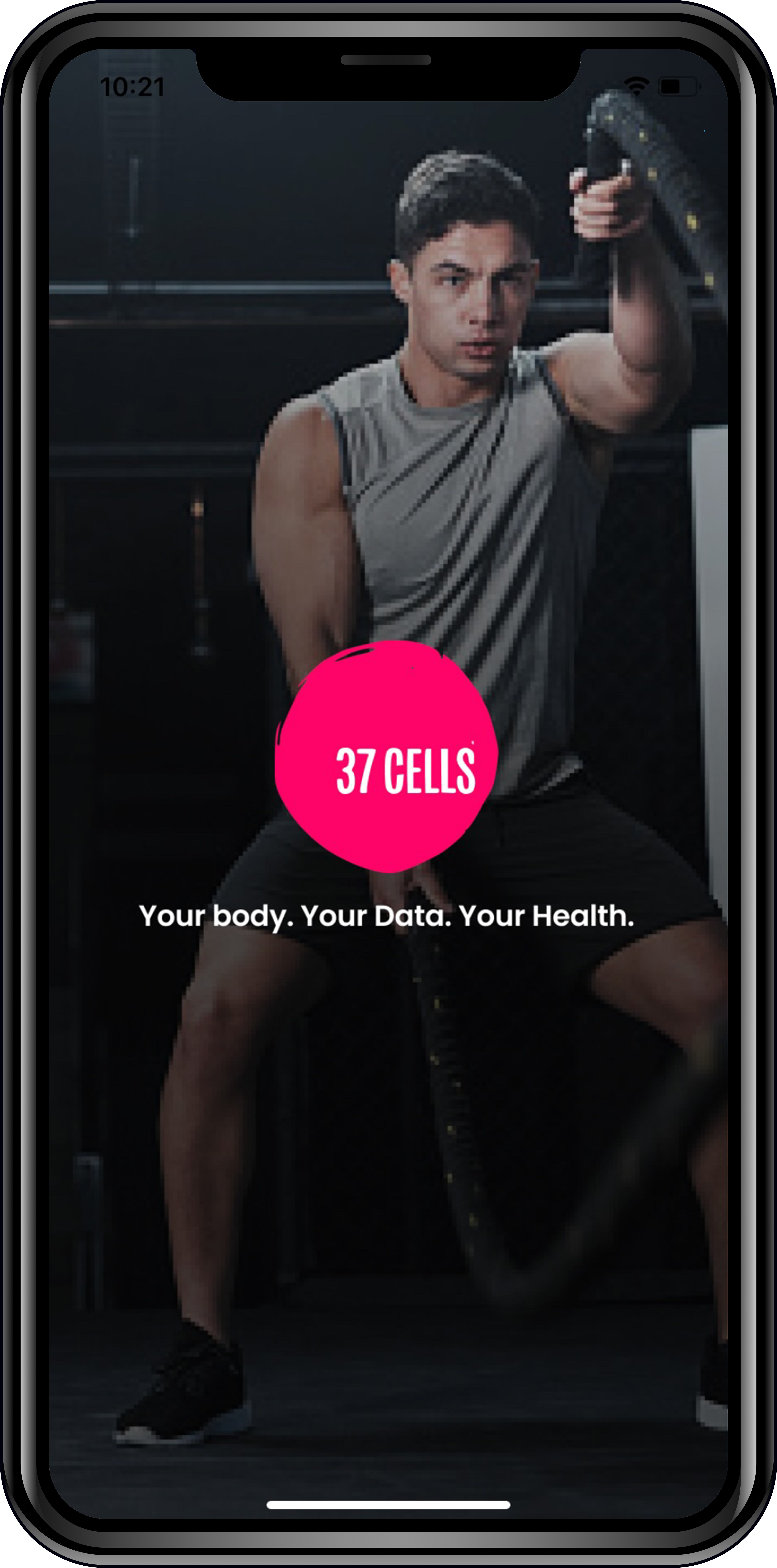 37CELLS – Health and fitness app – Login screen